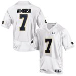 Notre Dame Fighting Irish Men's Brandon Wimbush #7 White Under Armour Authentic Stitched College NCAA Football Jersey NID2699FV